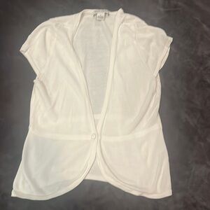 White House Black Market Cap Sleeved White sweater Size Small